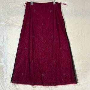 Vintage dELiA*s Maxi Skirt sz 9/10 HotPink
With Black Mesh FairyGrunge RenFaire